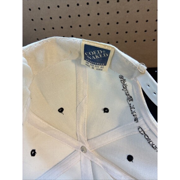 Coed Naked Auto Racing Hat Snapback Vintage 90's White Poly/Wool trucker - Picture 9 of 10